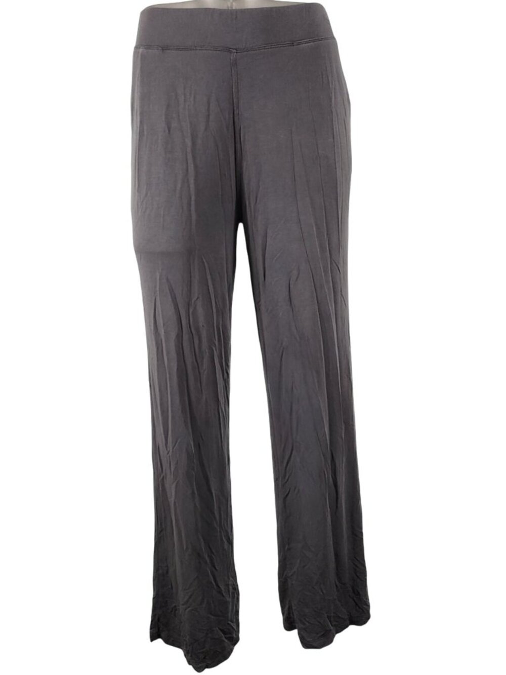 Women's Sijo Cooling Eucalyptus Wide Leg Pants Large Pull On Grey Lounge Pockets
